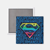 Superman S-Shield | Rainbow-Logo Magnet (Vorderseite/Rückseite)