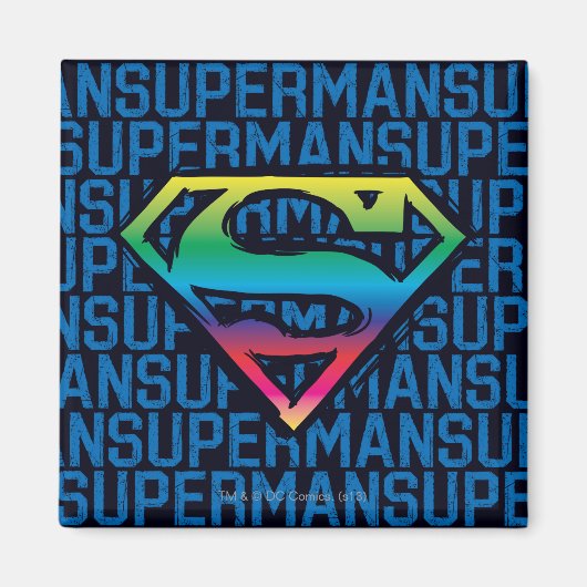 Superman S-Shield | Rainbow-Logo Magnet (Vorne)