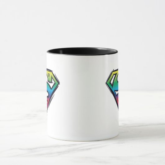 Superman S-Shield | Rainbow-Logo Tasse (Zentrum)