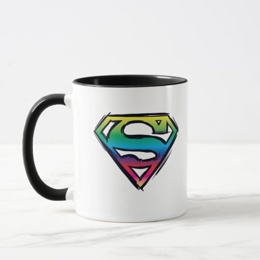 Superman S-Shield | Rainbow-Logo Tasse (Links)