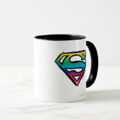 Superman S-Shield | Rainbow-Logo Tasse (VorderseiteRechts)