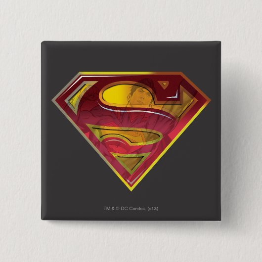 Superman S-Shield | Reflektions-Logo Button (Vorderseite)