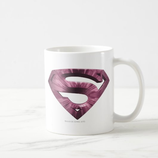 Superman S-Shield | Rosa-Star-Burst-Logo Kaffeetasse (Rechts)