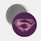 Superman S-Shield | Rosa-Star-Burst-Logo Magnet (Vorderseite/Rückseite)