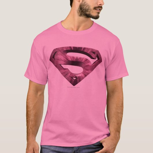 Superman S-Shield | Rosa-Star-Burst-Logo T-Shirt (Vorderseite)