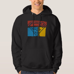 Superman S-Shield Rot-Blau-Gelbe Blocklogos Hoodie