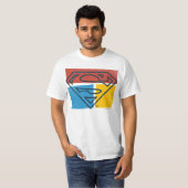Superman S-Shield | Rot-Blau-Gelbe Blocklogos T-Shirt (Vorne ganz)