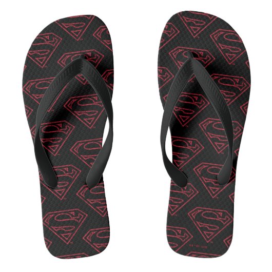 Superman S-Shield | Rote Kontur Badesandalen (Fußbett)