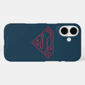 Superman S-Shield | Rote Kontur Case-Mate iPhone Hülle (Rückseite (Horizontal))