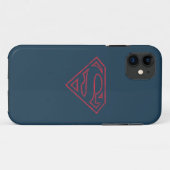 Superman S-Shield | Rote Kontur Case-Mate iPhone Hülle (Rückseite (Horizontal))