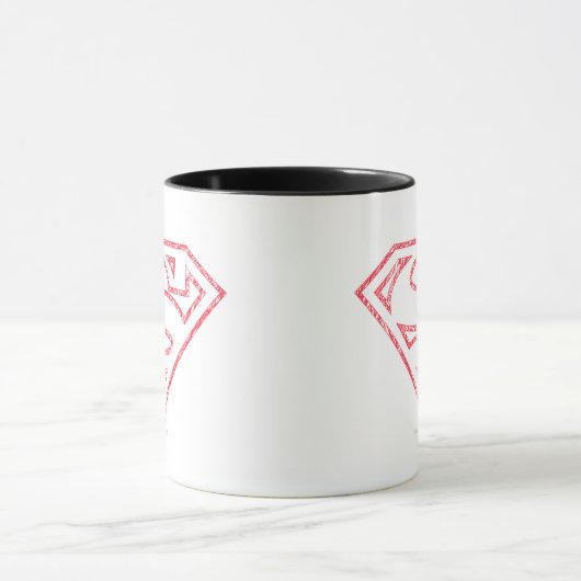 Superman S-Shield | Rote Kontur Tasse (Zentrum)