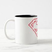 Superman S-Shield | Rote Kontur Zweifarbige Tasse (Links)