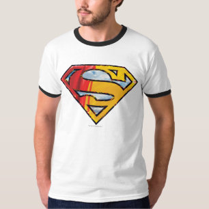 Superman S-Shield   Rote und orange Logo T-Shirt