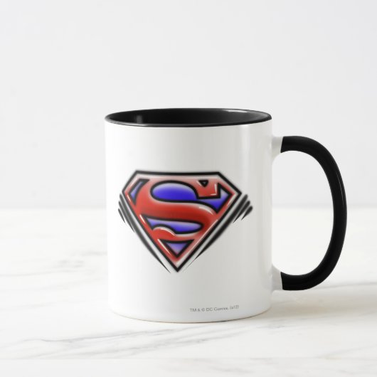 Superman S-Shield | Rotes Airbrush-Logo Tasse (Rechts)