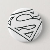 Superman S-Shield | Sideways Grunge Logo Button (Vorderseite)