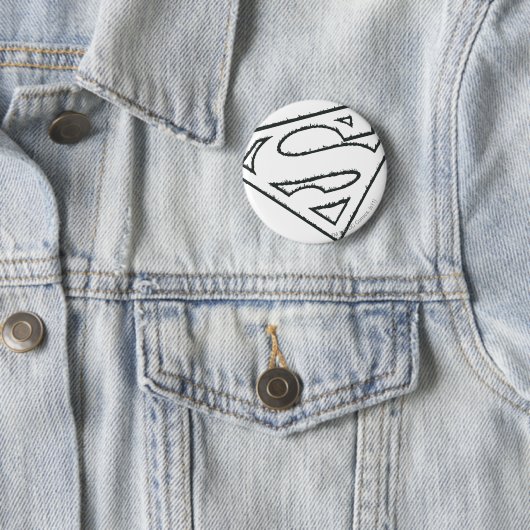 Superman S-Shield | Sideways Grunge Logo Button (Beispiel)
