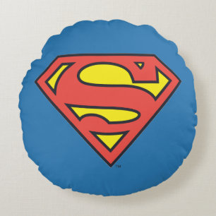 Superman S-Shield Superman-Logo Rundes Kissen