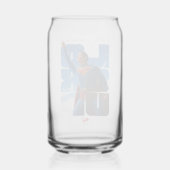 Superman schaut Pose nach oben Dosenglas (Rückseite)