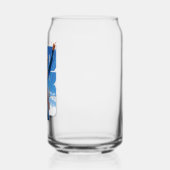 Superman schaut Pose nach oben Dosenglas (Links)