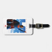 Superman schaut Pose nach oben Gepäckanhänger (Vorderseite horizontal)