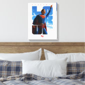 Superman schaut Pose nach oben Leinwanddruck (Insitu (Schlafzimmer))