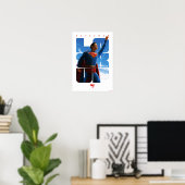 Superman schaut Pose nach oben Poster (Heimbüro)