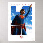Superman schaut Pose nach oben Poster (Vorne)