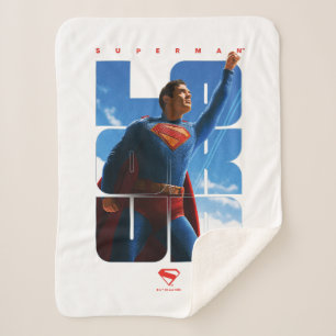 Superman schaut Pose nach oben Sherpadecke