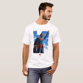 Superman schaut Pose nach oben T-Shirt (Vorne ganz)
