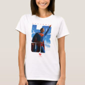 Superman schaut Pose nach oben T-Shirt (Vorderseite)