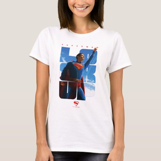 Superman schaut Pose nach oben T-Shirt (Vorderseite)