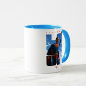 Superman schaut Pose nach oben Tasse (VorderseiteRechts)