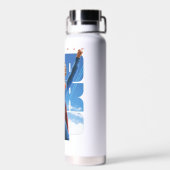 Superman schaut Pose nach oben Trinkflasche (Rückseite)