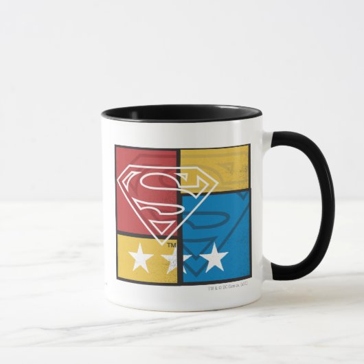Superman Shield with Stars Tasse (Rechts)