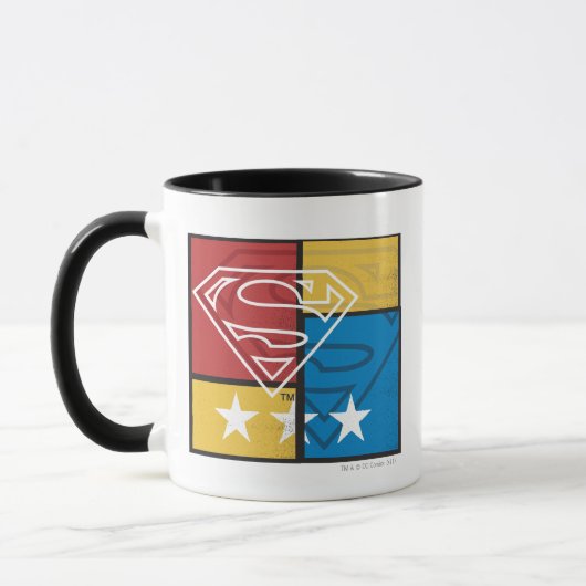 Superman Shield with Stars Tasse (Links)