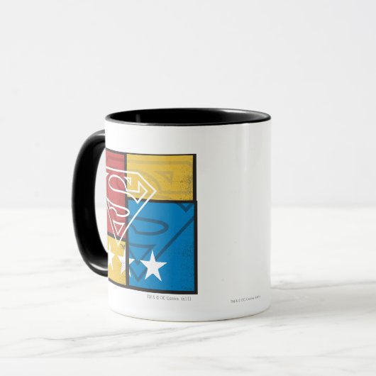 Superman Shield with Stars Tasse (Vorderseite Links)