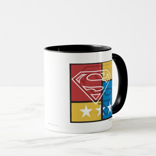 Superman Shield with Stars Tasse (VorderseiteRechts)