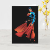 Superman sieht Front aus Karte (Gelbe Blume)
