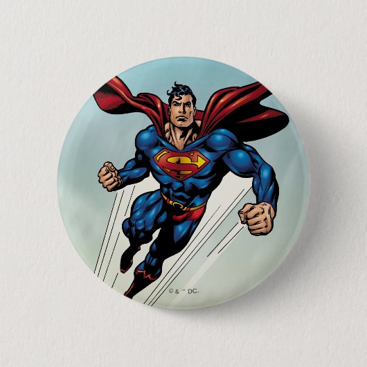 Superman springt nach oben button (Vorderseite)