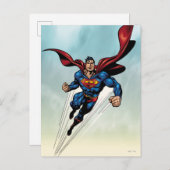 Superman springt nach oben postkarte (Vorne/Hinten)