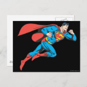 Superman springt nach rechts postkarte (Vorne/Hinten)