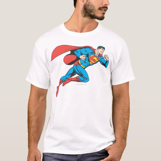 Superman springt nach rechts T-Shirt (Vorderseite)
