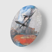 Superman Stare Runde Wanduhr (Winkel)