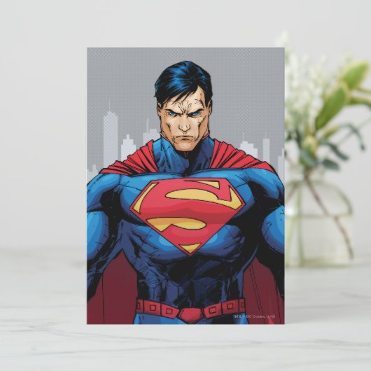 Superman Stehend Einladung (Stehend Vorderseite)