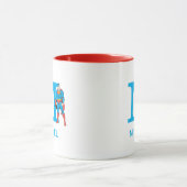 Superman Stehend | Fügen Sie Ihre Monogramm und Ih Tasse (Zentrum)