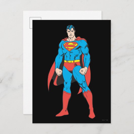 Superman Stehend Postkarte (Vorne/Hinten)