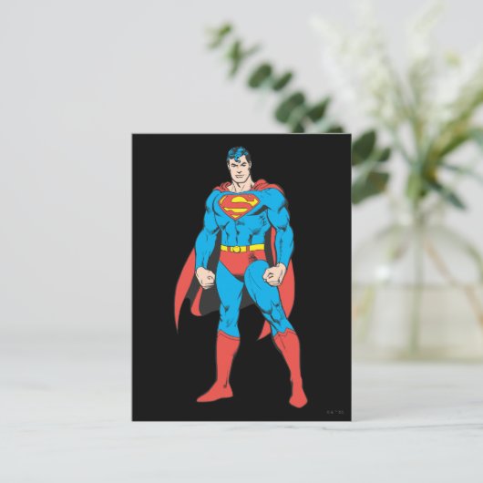 Superman Stehend Postkarte (Stehend Vorderseite)