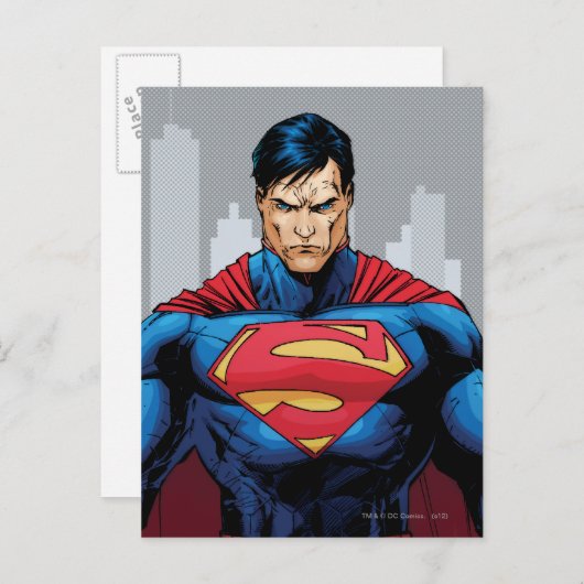 Superman Stehend Postkarte (Vorne/Hinten)