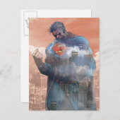 Superman Stehend Postkarte (Vorne/Hinten)