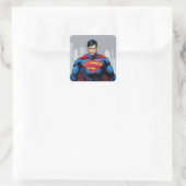 Superman Stehend Quadratischer Aufkleber (Tasche)
